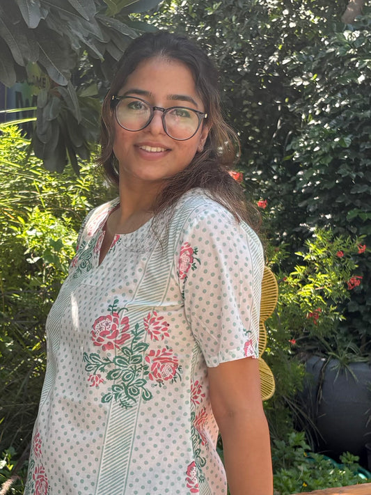 Printed cotton dress