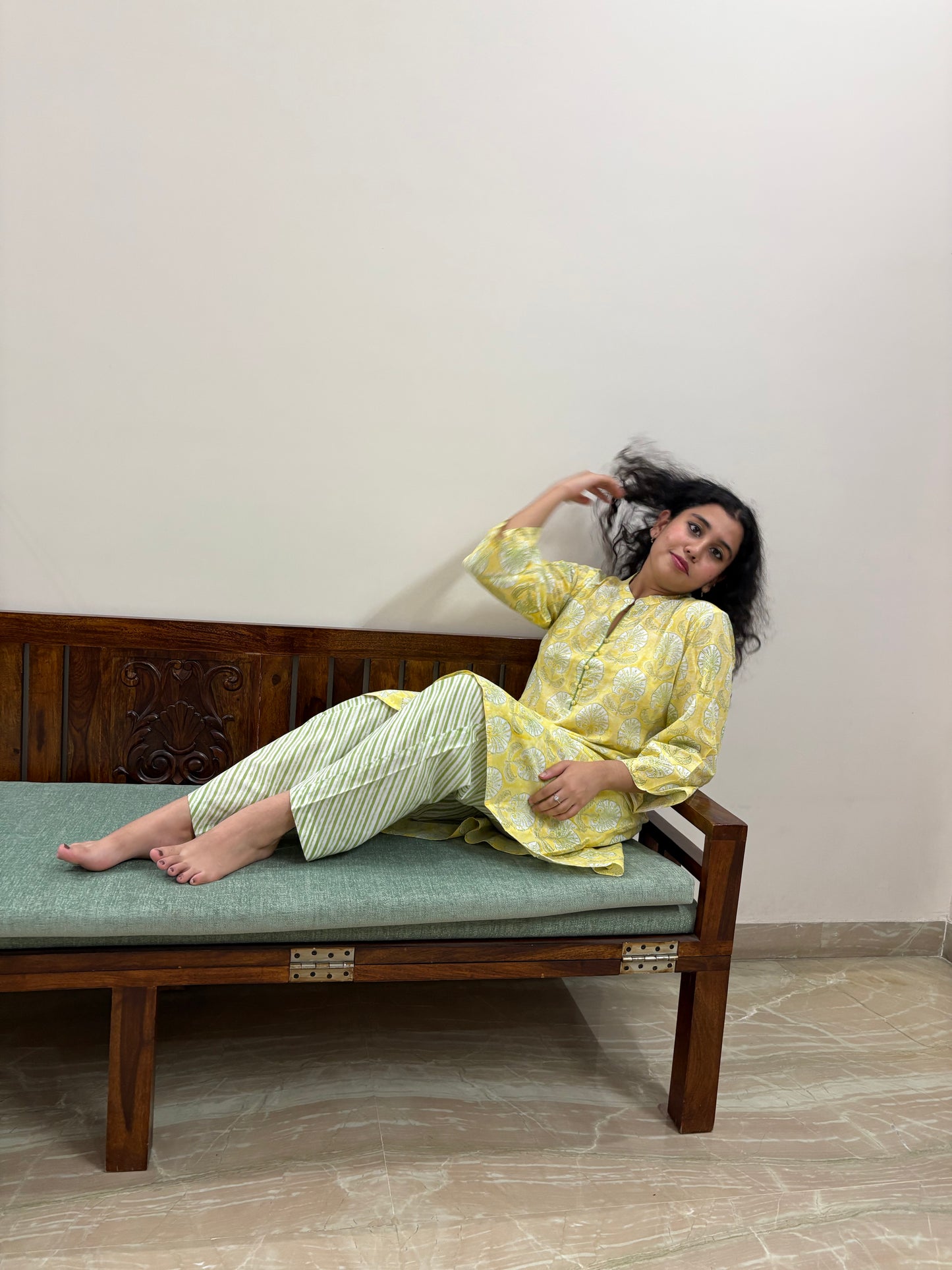 Printed cotton coord set