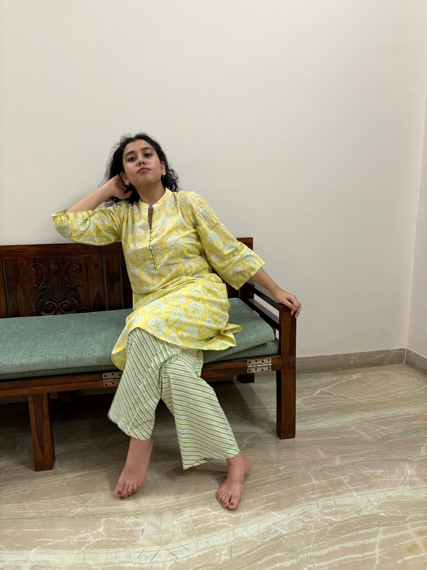 Printed cotton coord set