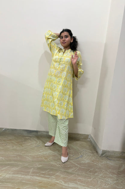 Printed cotton coord set