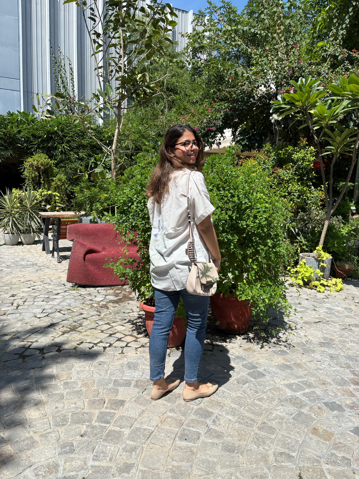 Printed Linen cotton shirt