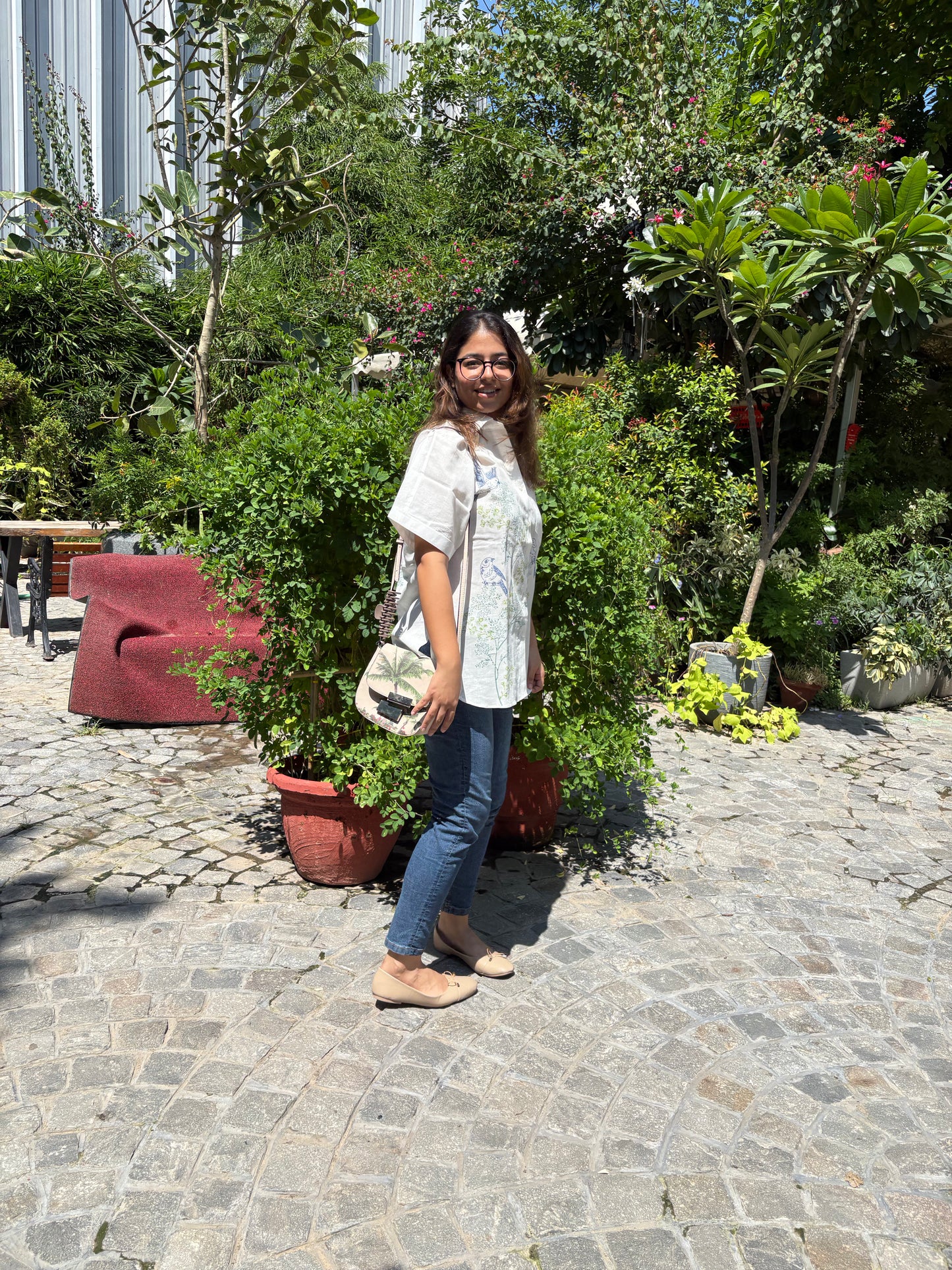 Printed Linen cotton shirt