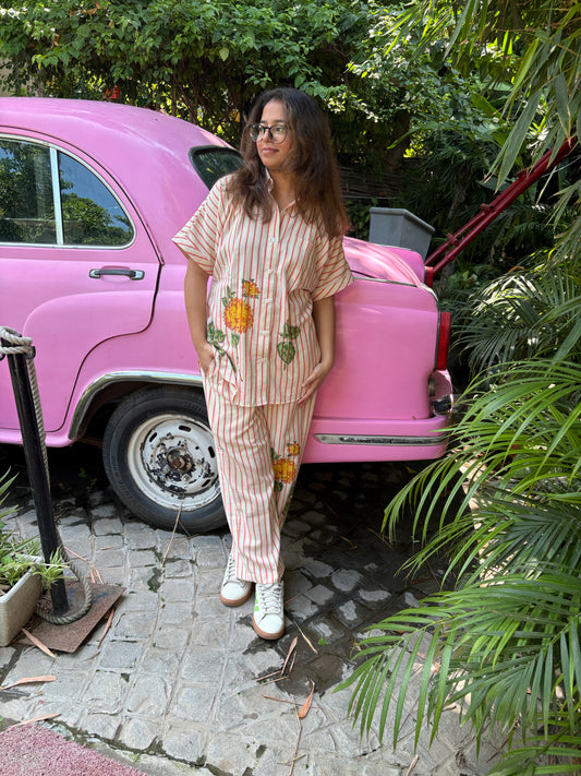 Printed Khadi cotton coord set