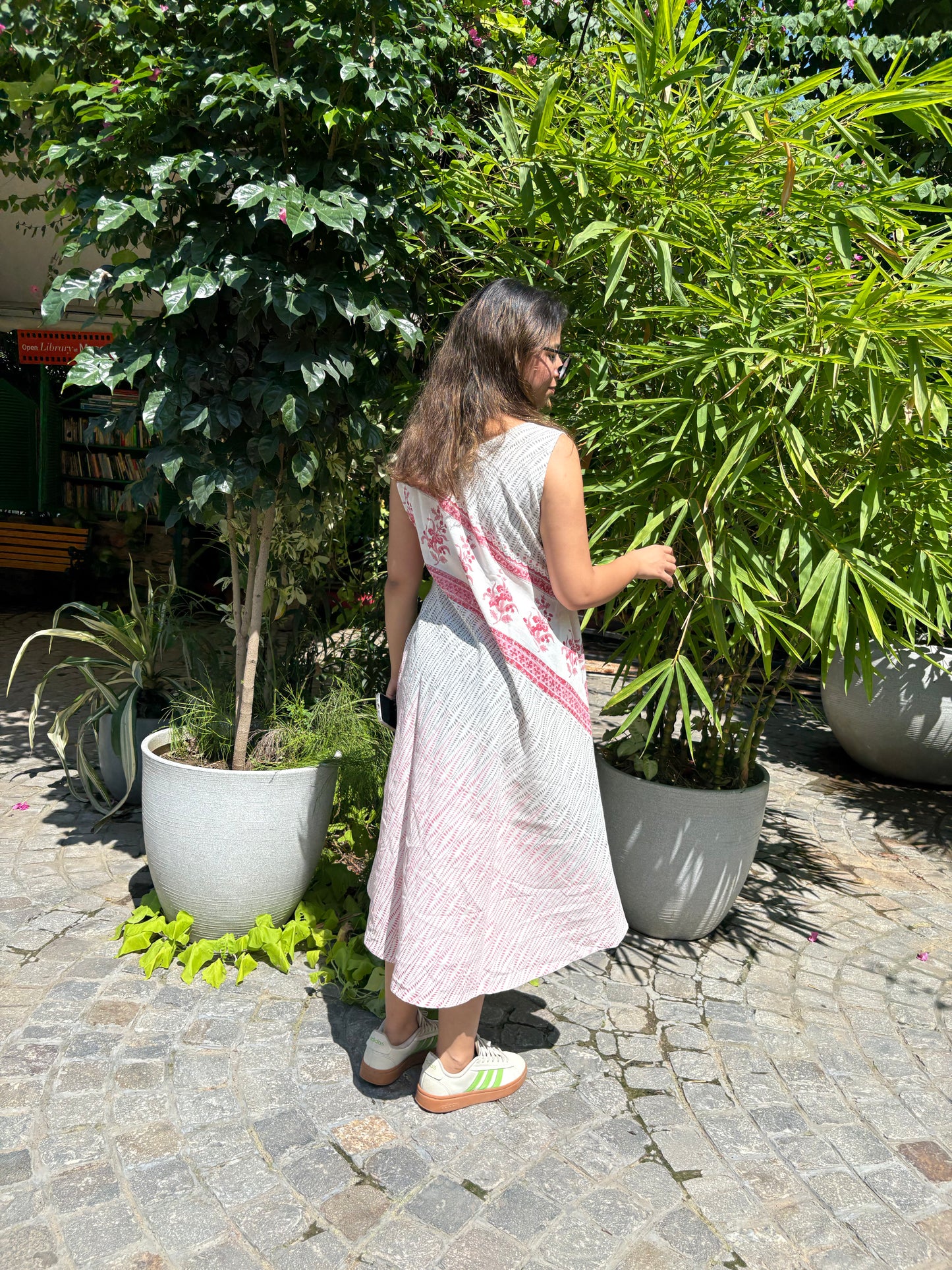 Printed Linen cotton dress