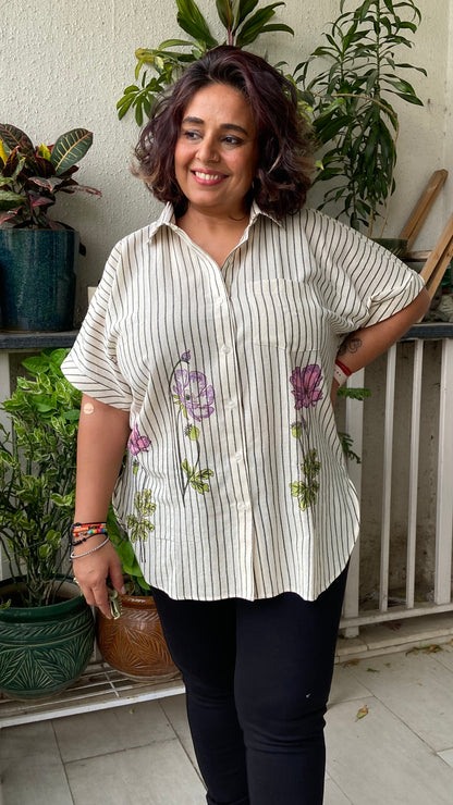 Printed Khadi cotton shirt