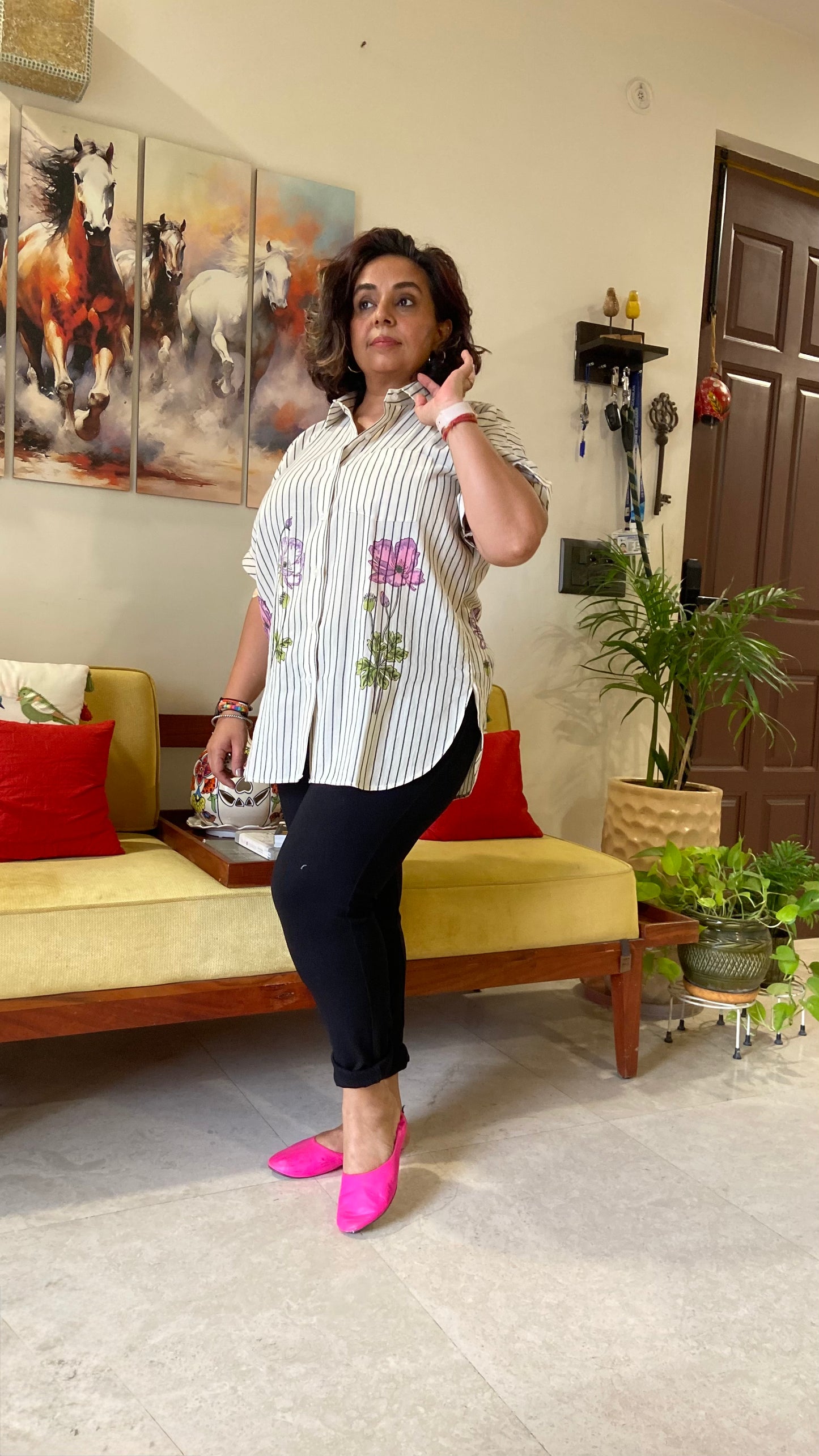 Printed Khadi cotton shirt