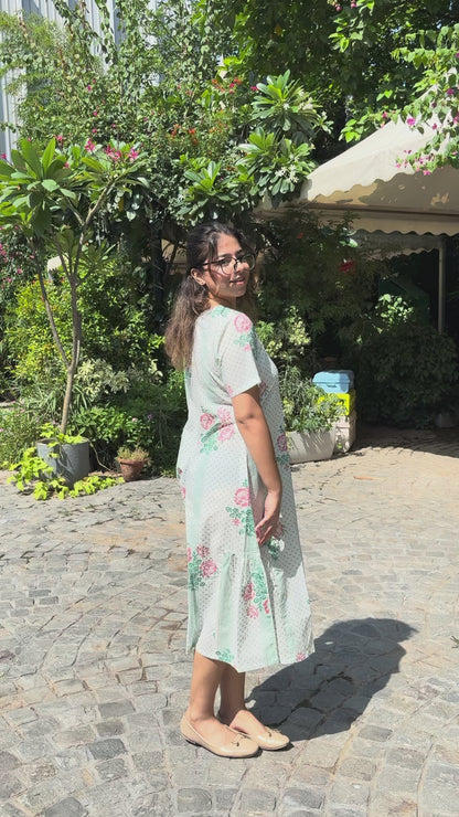 Printed cotton dress